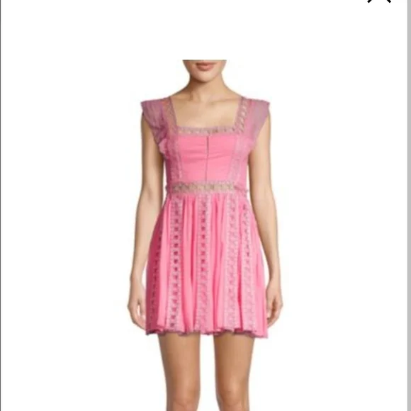 Free People Verona Pink Boho Dress Size XS - Picture 1 of 13